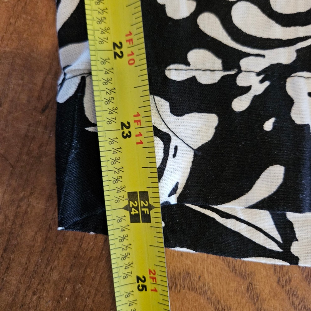 Christian Siriano New York Womens 2X Black‎ White Floral Wide Leg Pants NWT - Picture 6 of 8